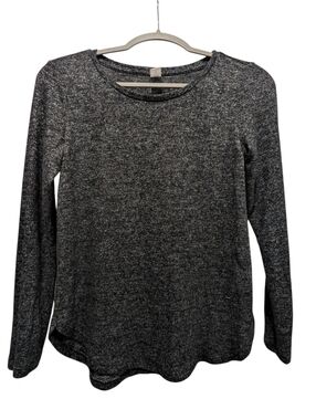 Old Navy Lightweight Sweater Long Sleeve Crewneck Charcoal Gray Marled